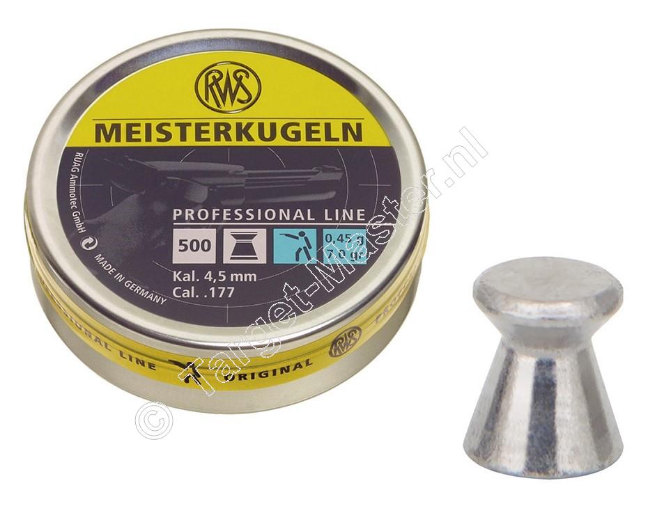 RWS Meisterkugeln Pistol 4.49mm Airgun Pellets tin of 500